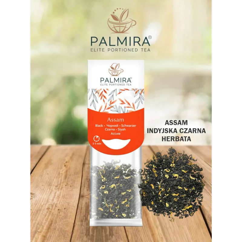 Herbata czarna indyjska w saszetkach Palmira Assam 10 saszetek