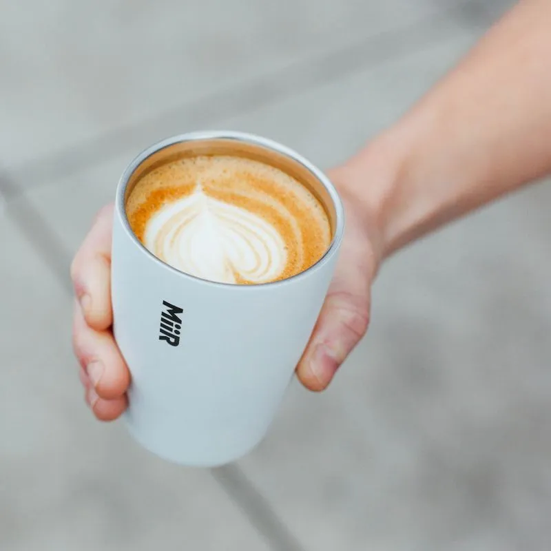 MiiR Tumbler 350 ml Biały stalowy kubek termiczny z pokrywką Press-fit