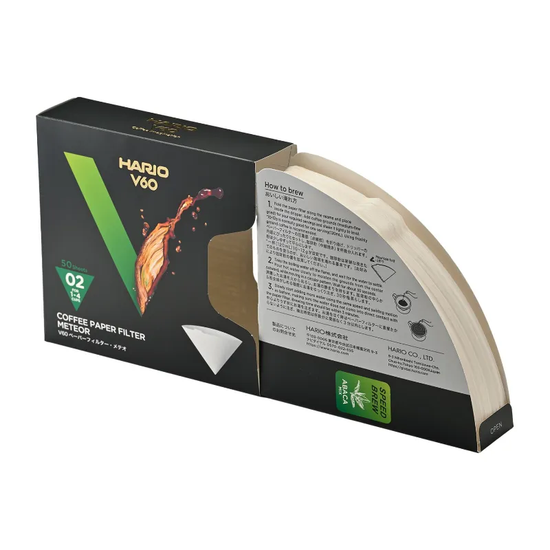 Hario - Filtry papierowe Meteor - V60-02 - 50 sztuk