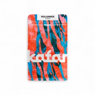 Opakowanie kawy Kolumbia La Roma w intensywnych kolorach charakterystycznych dla brandu Katar. Idealna do codziennego parzenia, ta kawa zachwyca bogatym smakiem i aromatem, który zadowoli każdego miłośnika kawy.