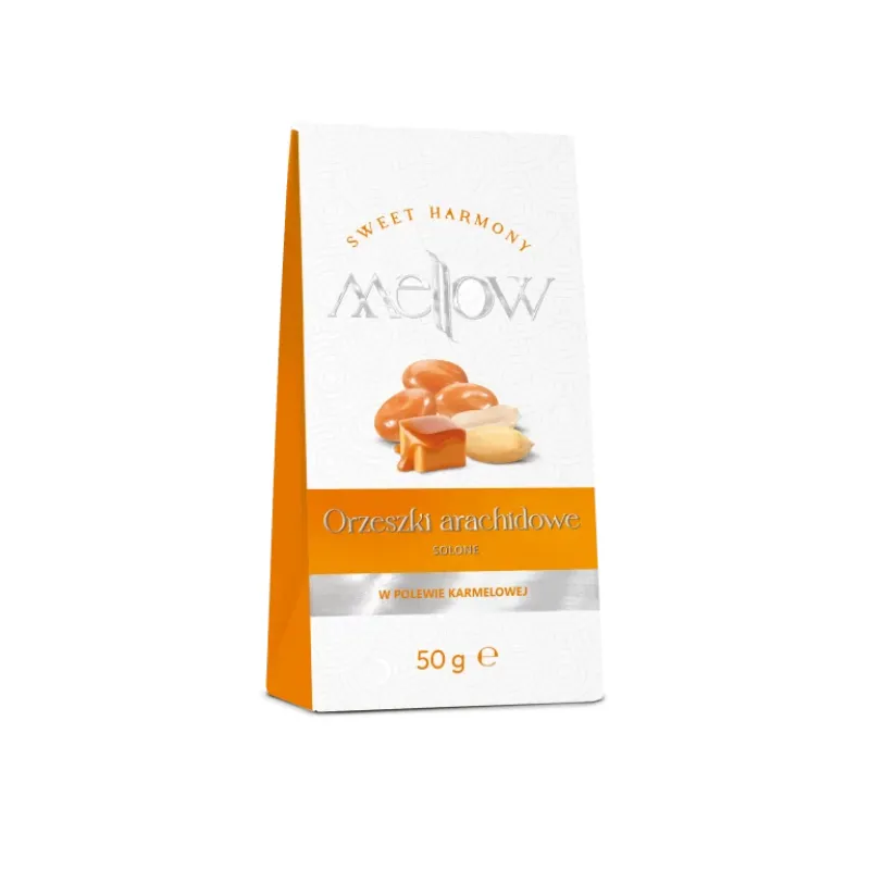 Opakowanie z orzeszkami arachidowymi solonymi w polewie karmelowej, idealne do delektowania się przy filiżance kawy. Ten smakołyk o słodkim i słonym smaku doskonale uzupełnia chwilę relaksu z herbatą lub kawą w Twoim ulubionym miejscu.