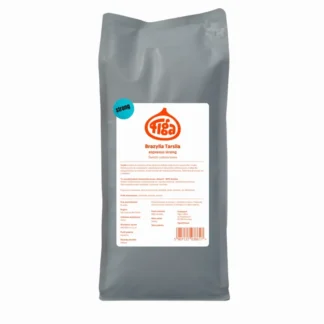 Opakowanie kawy Brazylia Tarsila Espresso Strong, wyróżniające się intensywnym smakiem i aromatem, idealne do parzenia espresso. Świeżo palona kawa 100% Arabica, doskonała dla miłośników mocniejszych naparów, dostępna w naszym sklepie internetowym.