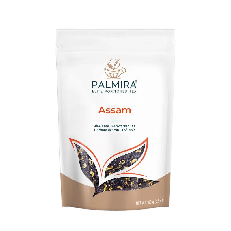 PALMIRA Assam Herbata Czarna Liściasta 100 g | Indyjska Herbata Assam Premium | Mocna Herbata Sypana